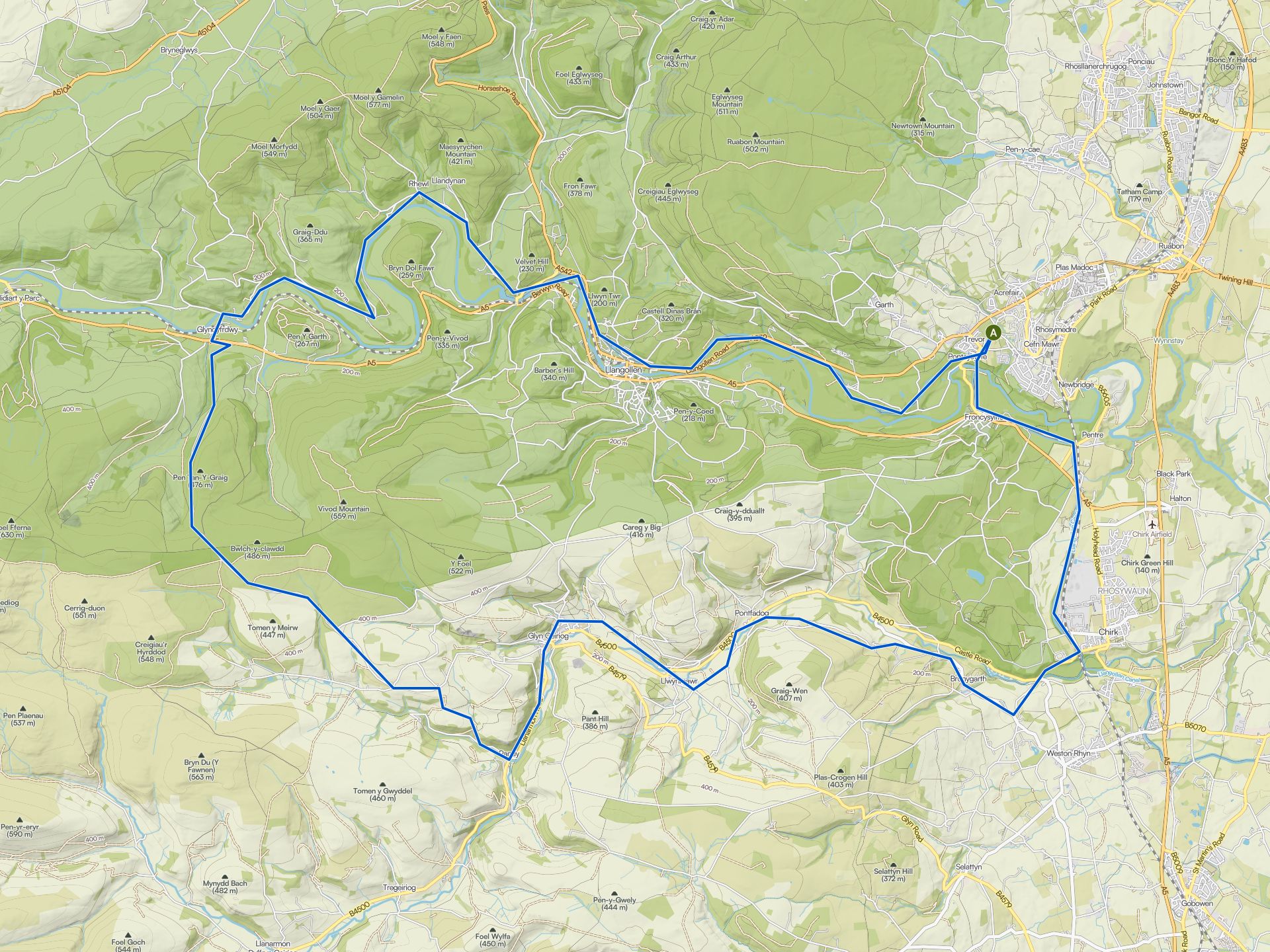 The best cycling routes around Wrexham | Komoot